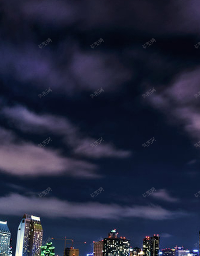 夜建筑物市中心反射h5素材背景jpg设计背景_新图网 https://ixintu.com 美国 圣地亚哥 市中心 夜 建筑物 加州 灯 天空 云层 海洋 反射美国