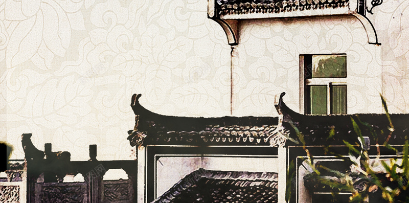 简约古典中式地产H5背景图jpg设计背景_新图网 https://ixintu.com 简约 古典 中式 地产 中国风 传统 徽派建筑 古风