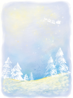 圆点圣诞树蓝色手绘圣诞树背景高清图片