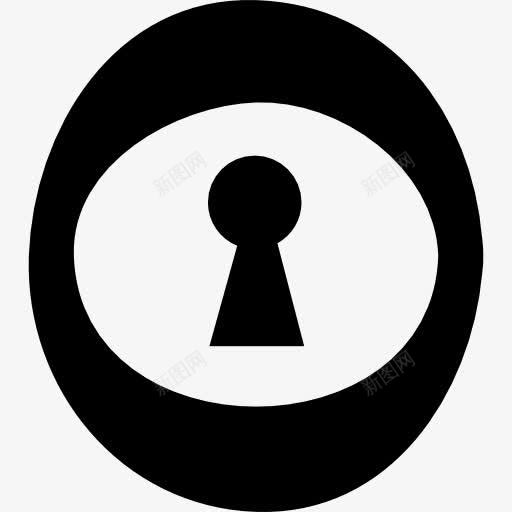 小孔的椭圆形状图标png_新图网 https://ixintu.com 孔 工具和器具 形状 椭圆形 钥匙 钥匙孔 锁孔