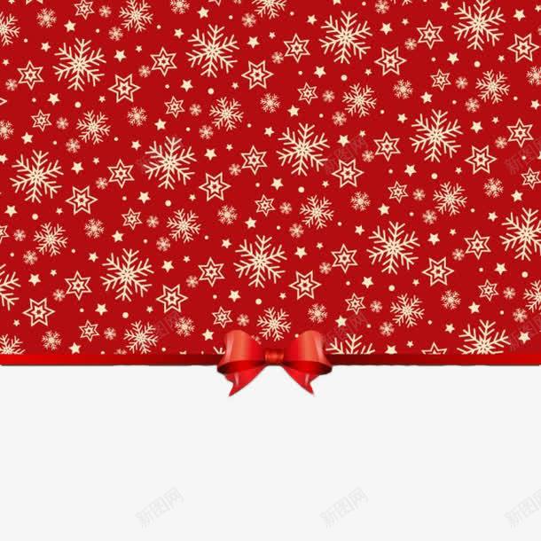红色背景白色雪花png免抠素材_新图网 https://ixintu.com 产品实物 圣诞 圣诞素材 背景 蝴蝶结