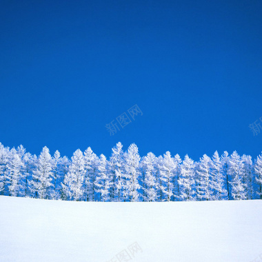 蓝色雪景风景淘宝主图背景元素背景