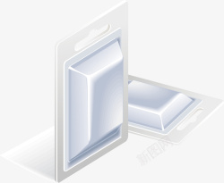 玻璃箱塑料包装方盒元素矢量图高清图片