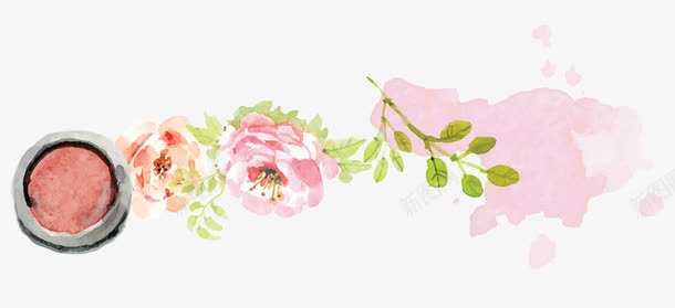 粉色水彩花朵粉底装饰图案png免抠素材_新图网 https://ixintu.com 免抠PNG 水彩 粉底 粉色 花朵 装饰图案