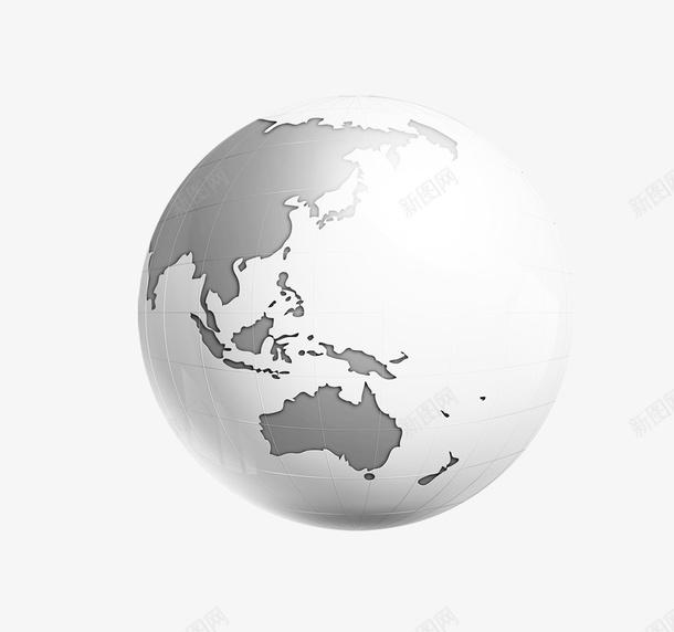 灰色地球png免抠素材_新图网 https://ixintu.com png素材 地球 地球装饰 灰色