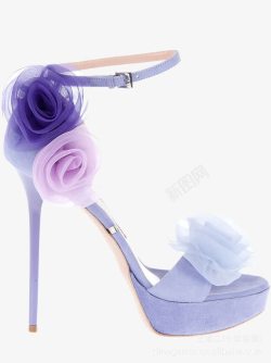 玫瑰奇安马可罗伦兹紫色高跟凉素材