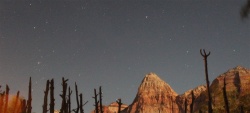 山林海报自然风光夜晚山林星空背景高清图片