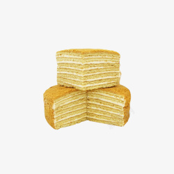 闲零食品蜂蜜奶油千层蛋糕点网红零食品高清图片