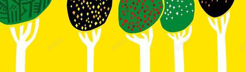 创意卡通宣传海报psd设计背景_新图网 https://ixintu.com 个性 人物 卡通 寓意 手绘 植物 颜色 黄色