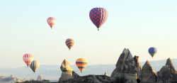 摄影写实卡帕多西亚的热气球高清图片