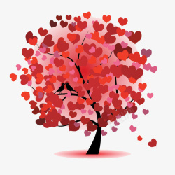 浪漫情人节抽象树素材
