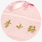 粉色明星签名毛巾素材
