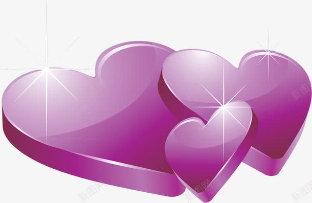 214情人节紫色爱心png免抠素材_新图网 https://ixintu.com 214情人节 爱心 爱情 紫色
