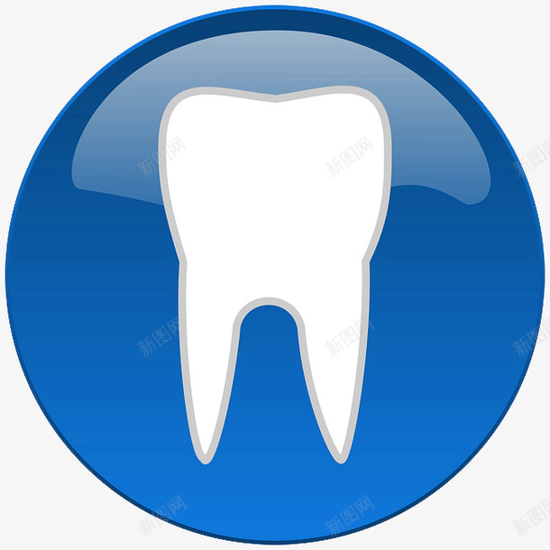 蓝色圆形齿科标志png免抠素材_新图网 https://ixintu.com 卡通 标志 牙医 牙科 牙齿 蛀牙 齿科 齿科标志