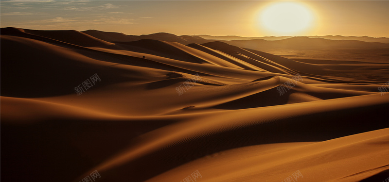 美丽沙漠淘宝海报背景