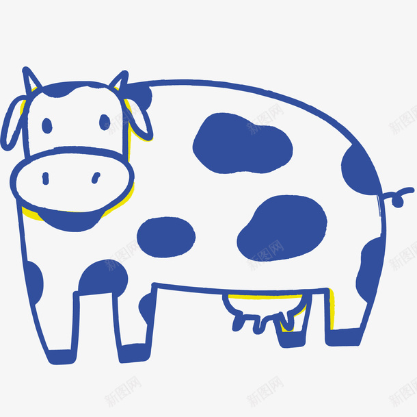二维卡通蓝色奶牛png免抠素材_新图网 https://ixintu.com 二维卡通蓝色奶牛 卡通蓝色奶牛 奶牛 蓝色奶牛