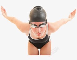 游泳员准备游泳的姿势素材