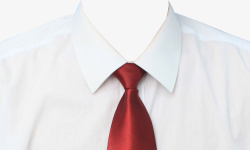 男士白衬衣红领带白衬衫高清图片