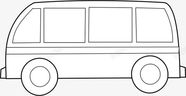 白色的小卡通公交车png免抠素材_新图网 https://ixintu.com 公交车 卡通 白色 白色卡通