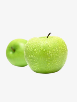 新鲜绿色青苹果素材