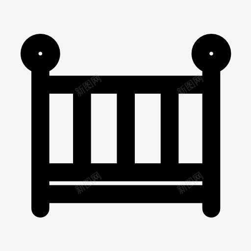 婴儿床图标png_新图网 https://ixintu.com 婴儿床