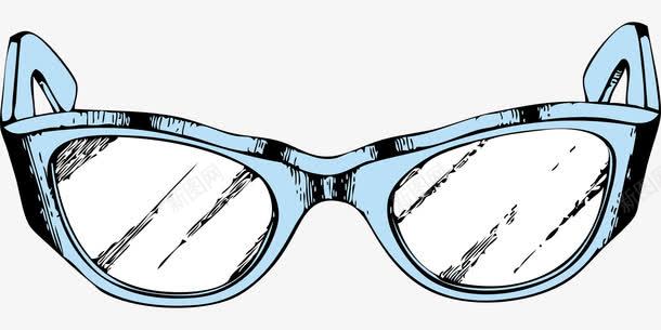 蓝色太阳眼镜png免抠素材_新图网 https://ixintu.com 保护 帧 时尚 玻璃 眼镜 镜片 风镜