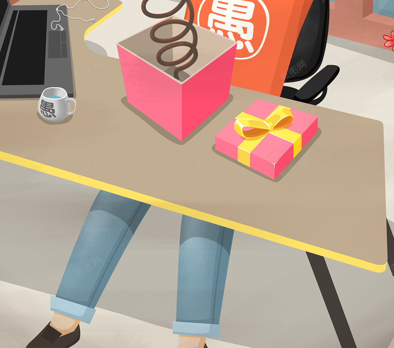 愚人节愚人节套路节卡通背景jpg设计背景_新图网 https://ixintu.com 卡通 套路节 愚人节 背景