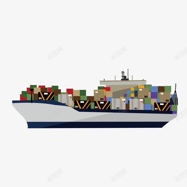 轮船上的货物png免抠素材_新图网 https://ixintu.com 交通 货物 轮船