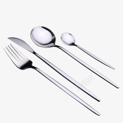 小勺叉子不锈钢餐具啊高清图片
