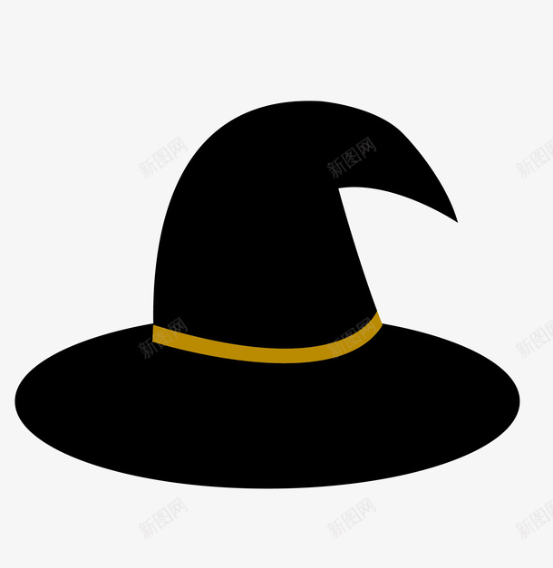 万圣节帽子png免抠素材_新图网 https://ixintu.com 万圣节 万圣节帽子 创意 卡通帽子 帽子 手绘 黑色