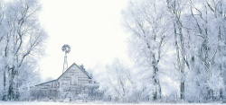 雪中房屋雪中林海房屋高清图片