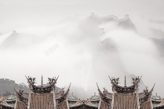 中国风故宫古建筑江山大气宏伟背景