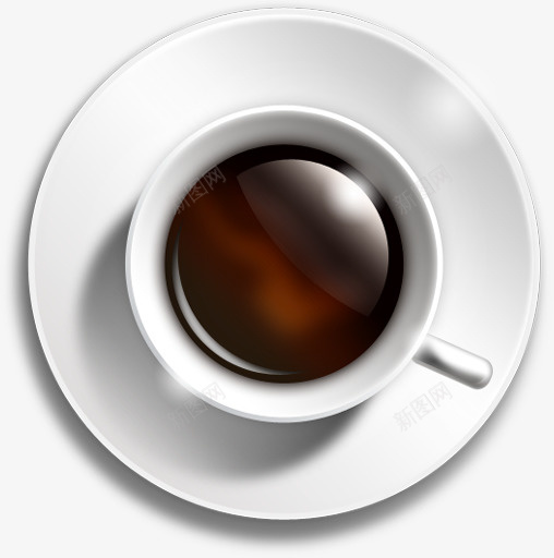 俯视咖啡盘子png免抠素材_新图网 https://ixintu.com 咖啡 情调 热饮 生活 饮料