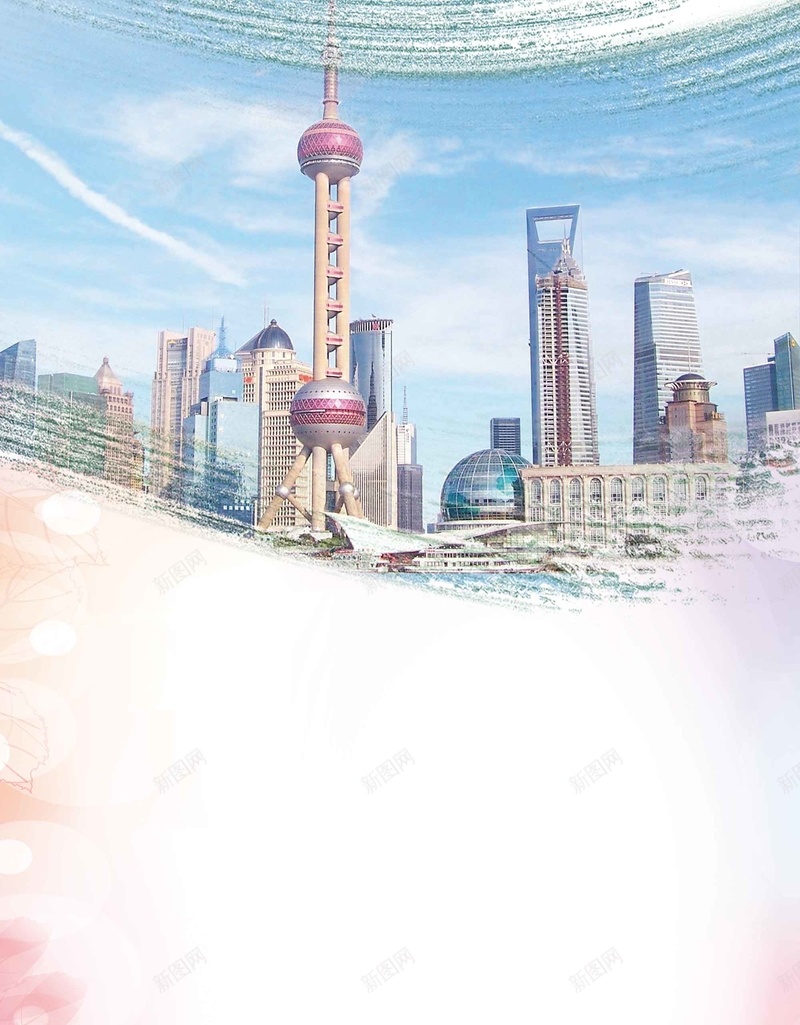 上海印象旅游宣传海报背景模板psd设计背景_新图网 https://ixintu.com 上海印象 背景模板 宣传 旅游 海报 旅行社 活动