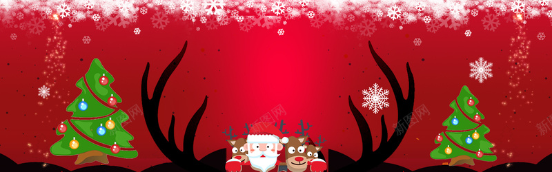 圣诞节鹿角卡通雪花红色bannerpsd设计背景_新图网 https://ixintu.com 元旦 元旦快乐 双蛋狂欢 圣 圣诞元素 圣诞快乐 圣诞树 圣诞海报 圣诞狂欢 圣诞老人 圣诞节 新年