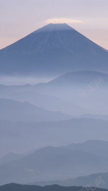 雾气缭绕雪山大气风景H5背景素材背景