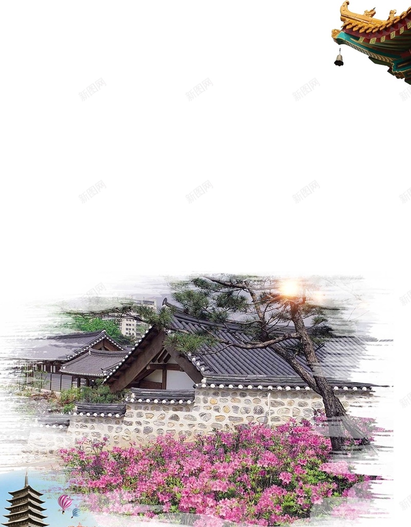 传统韩国风韩国料理jpg设计背景_新图网 https://ixintu.com 韩国料理 旅游 韩国 韩文 韩风 韩服 泡菜 旅行 景点 传统风 旅行社 旅游广告 国庆旅游 传统屋檐 海报