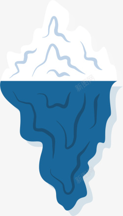 冰山底座蓝色冰山矢量图高清图片