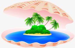 卡通夏季冷饮椰子树高清图片