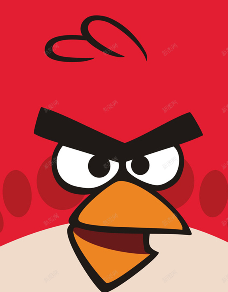 红色的小鸟H5背景jpg设计背景_新图网 https://ixintu.com 卡通 可爱 小鸟 开心 手绘 童趣 红色