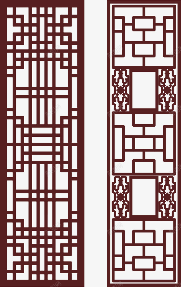 古风仿古镂空门矢量图ai免抠素材_新图网 https://ixintu.com 古风门 木门 木门贴图 矢量图 红木门 镂空门 门