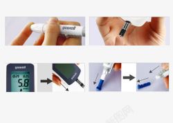 血糖测量仪使用方法素材