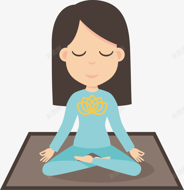 做瑜伽的女士矢量图ai免抠素材_新图网 https://ixintu.com 健康 女士 开心 瑜伽 瑜伽电子 蓝色 运动 矢量图