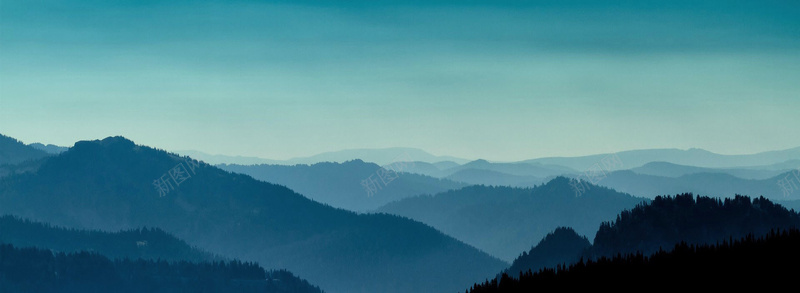 空旷山脉背景banner装饰背景