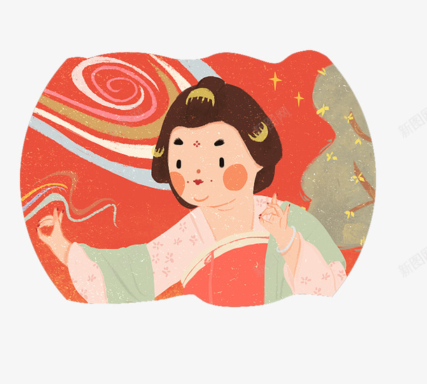 关于嫦娥的插画png免抠素材_新图网 https://ixintu.com 中秋 中秋节 嫦娥 插画