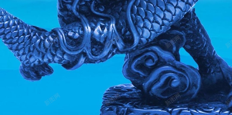中国龙H5背景jpg设计背景_新图网 https://ixintu.com H5 H5背景 h5 中国龙 大气 蓝色 雕塑