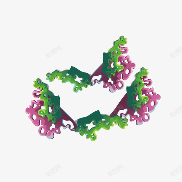 海洋螺丝状藻类植物矢量图ai免抠素材_新图网 https://ixintu.com 植物 海洋 藻类 螺丝状 矢量图