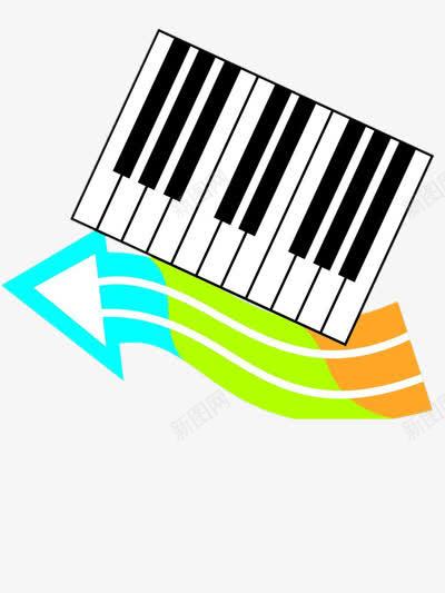 钢琴键png免抠素材_新图网 https://ixintu.com 手绘 简单 黑白键