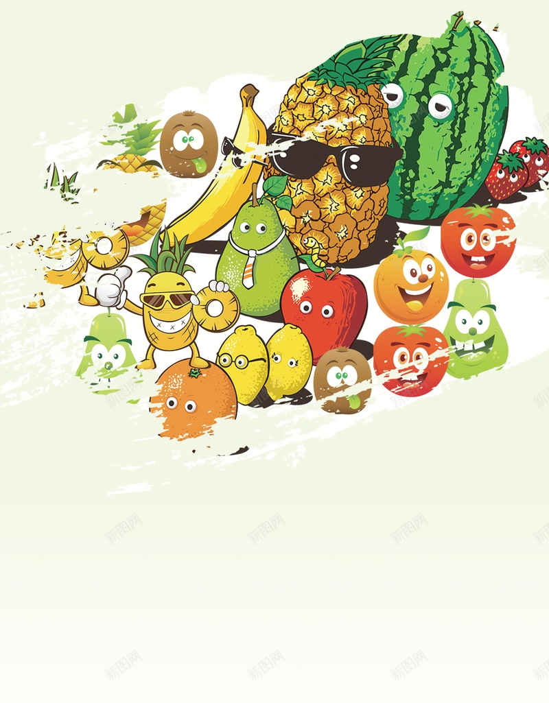 创意绿色有机水果psd设计背景_新图网 https://ixintu.com 分层文件 创意 平面设计 有机 有机食品 果蔬 水果 源文件 绿色 苹果 草莓 食品安全 高清