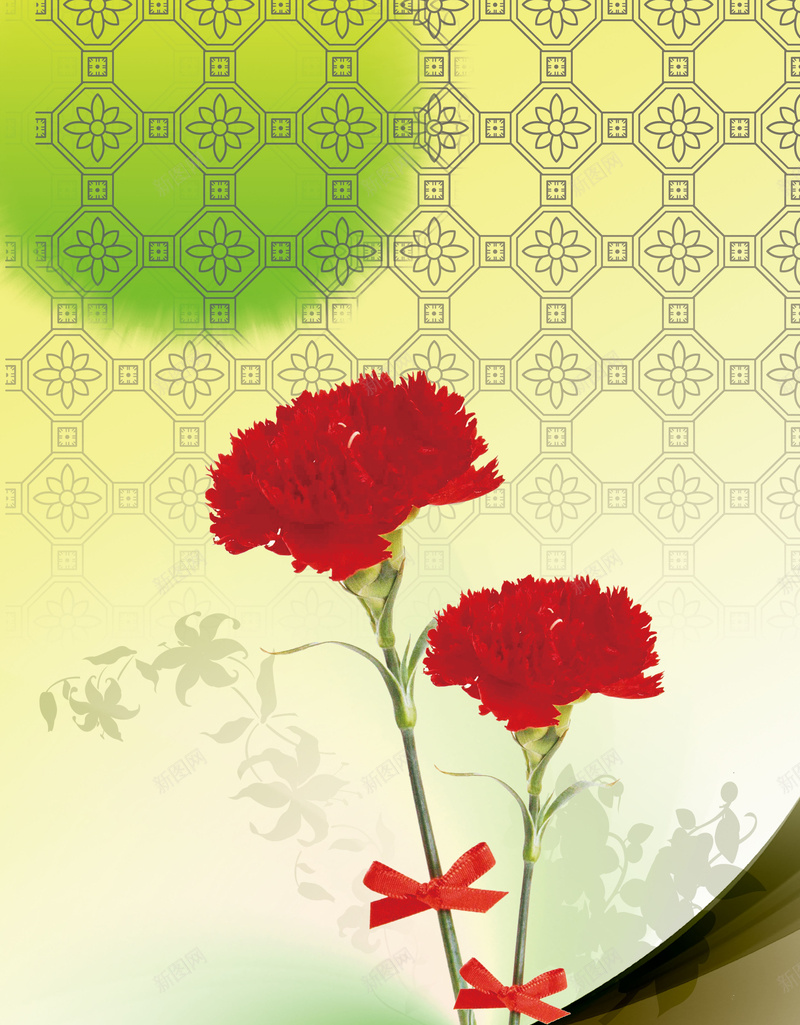 红色花朵背景素材psd设计背景_新图网 https://ixintu.com 海报 温暖 纹理 背景 花朵